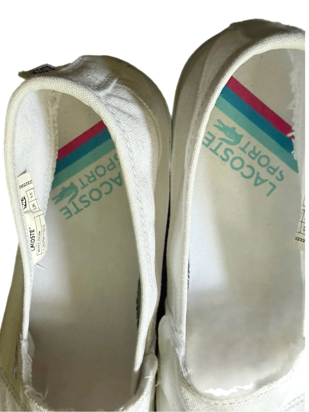 Lacoste Marice Canvas Slip On Sneakers White Women’s UK 6.5 US 8.5